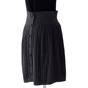 Fatface Grey Ribbed Knit Skirt